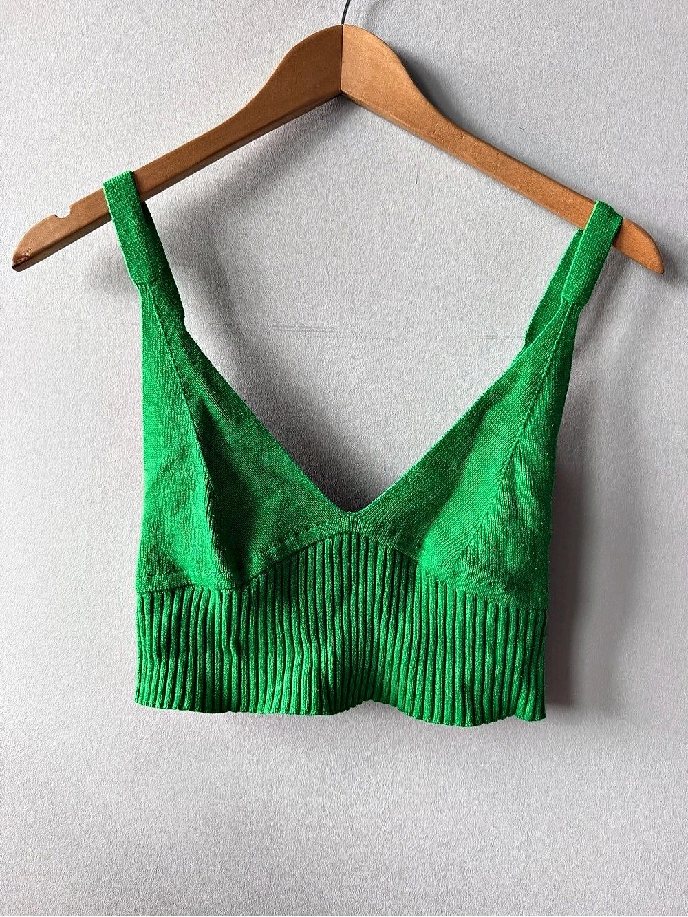 Uncle Studios Ribbed Top in Green Size Small